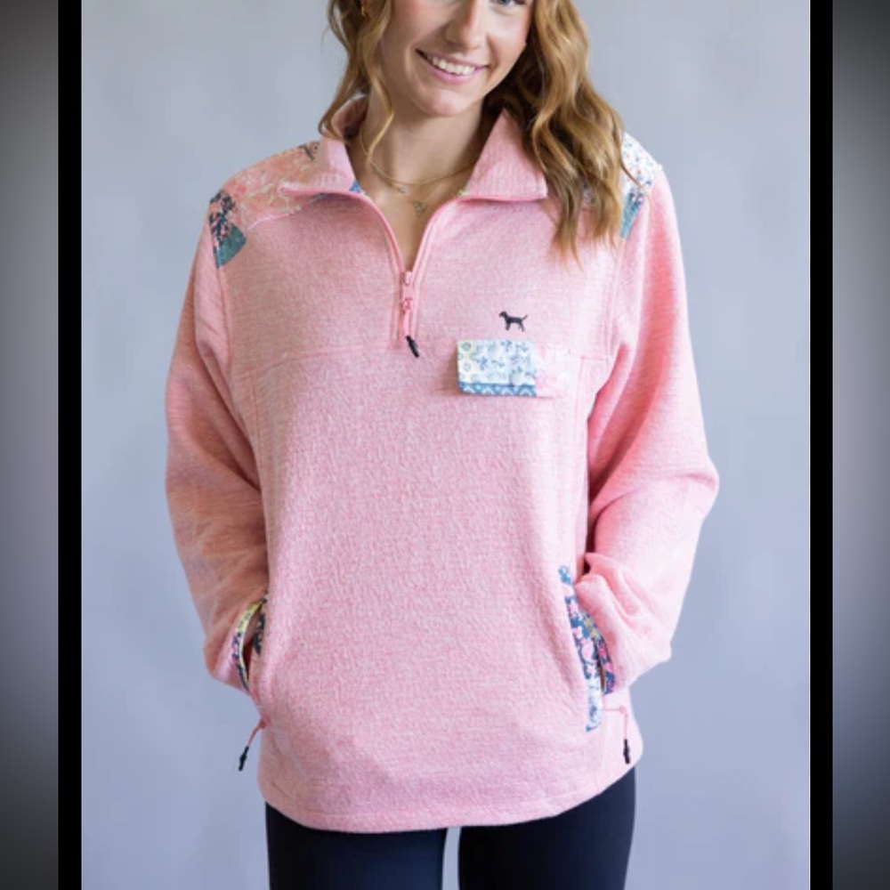 Simply Southern Pink Quarter-Zip Jacket - Picture 2 of 6